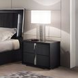 Etna Bedside Cabinet - 2 Drawer - Right - Black Pine Eco Veneer