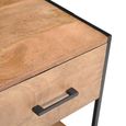 Elin Bedside Table - 1 Drawer - Natural - Mango Wood