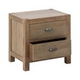 Blois Bedside Table - 2 Drawer - Natural - Pinewood