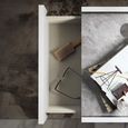 Alba Italian Bedside Cabinet - 2 Drawer - White - Carrara Marble Inlay