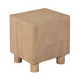 Austin Bedside Table - 1 Door - Fluted - Natural - Mango Wood