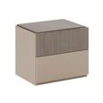 Essenza Italian Fluted Bedside Cabinet - 2 Drawer - Urban Velvet and Tabacco