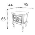 Verdi Italian Ivory 2 Drawer French Style Bedside Table thumbnail 3