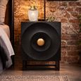 Black Mango Wood 1 Door Bedside Cabinet thumbnail