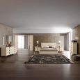 Ambra Italian Bedside Cabinet - 2 Drawer - Sand Birch
