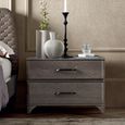 Maia Italian Bedside Cabinet - 2 Drawer - Maxi - Silver Birch