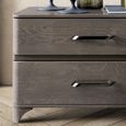 Maia Italian Bedside Cabinet - 2 Drawer - Maxi - Silver Birch
