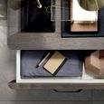 Maia Italian Bedside Cabinet - 2 Drawer - Silver Birch