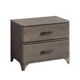 Maia Italian Bedside Cabinet - 2 Drawer - Silver Birch