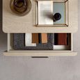 Maia Italian Bedside Cabinet - 2 Drawer - Maxi - Sand Birch