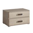 Maia Italian Bedside Cabinet - 2 Drawer - Maxi - Sand Birch