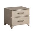 Maia Italian Bedside Cabinet - 2 Drawer - Sand Birch