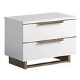 Smart Italian White 2 Drawer Mini Bedside Cabinet thumbnail 2