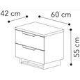 Smart Italian White 2 Drawer Mini Bedside Cabinet thumbnail 3