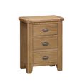 Hopewood Oak 3 Drawer Bedside Cabinet thumbnail 2