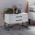 Breda White 2 Drawer Bedside Cabinet thumbnail