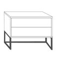 Breda White 2 Drawer Bedside Cabinet thumbnail 2