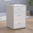 Rialto White 3 Drawer Bedside Cabinet thumbnail