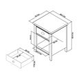 Hampstead White 1 Drawer Bedside Cabinet thumbnail 3