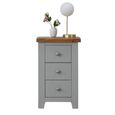 Melbourne French Grey Painted 3 Drawer Bedside Cabinet thumbnail 3