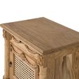Bellecour Rattan and Natural Teak Wood 1 Door 1 Drawer Bedside Table thumbnail 4