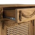 Bellecour Rattan and Natural Teak Wood 1 Door 1 Drawer Bedside Table thumbnail 5