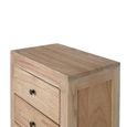 Hydra Natural Mindi Wood 3 Drawer Bedside Cabinet thumbnail 3