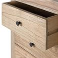 Hydra Natural Mindi Wood 3 Drawer Bedside Cabinet thumbnail 4