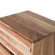 Woodland Natural Acacia Wood 2 Drawer Bedside Cabinet thumbnail 3