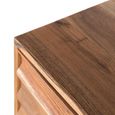 Woodland Natural Acacia Wood 2 Drawer Bedside Cabinet thumbnail 5