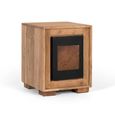 Core Natural Mango Wood 1 Door Bedside Cabinet thumbnail 2