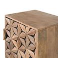Marlee Natural Mango Wood 1 Door Geometric Bedside Cabinet thumbnail 4