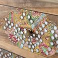 Mosaic Natural Handcrafted Mango Wood 2 Drawer Bedside Table thumbnail 4