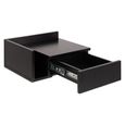 Ashlan Bedside Table - 1 Drawer - Wall Mounted - Floating - Black Painted - with Shelf