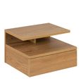 Ashlan Bedside Table - Floating - 1 Drawer - Oak