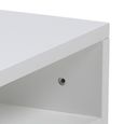 Ashlan Bedside Table - Floating - 1 Drawer - White