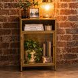 Brushed Metal and Glass 1 Door Bedside Cabinet thumbnail