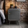 Grey Metal Mesh 1 Door Bedside Cabinet thumbnail