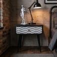 Black Mango Wood 1 Drawer Bedside Cabinet thumbnail