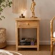 Teak Wood 1 Drawer Bedside Table thumbnail