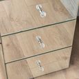 Chelsea Bedside Cabinet - 3 Drawer - Mirrored