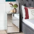 Chelsea Bedside Cabinet - 3 Drawer - Mirrored