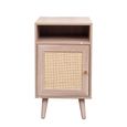 Clearance - Ferrero Natural and Woven Rattan 1 Door Bedside Table
