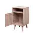 Clearance - Ferrero Natural and Woven Rattan 1 Door Bedside Table
