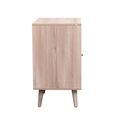 Clearance - Ferrero Natural and Woven Rattan 1 Door Bedside Table