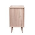 Clearance - Ferrero Natural and Woven Rattan 1 Door Bedside Table