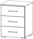 Clearance - Rauch Aditio White 3 Drawer Bedside Cabinet - FSS16003