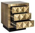 Collada Brass Cladded 3 Drawer Bedside Cabinet