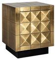 Collada Brass Cladded 3 Drawer Bedside Cabinet