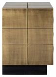 Collada Brass Cladded 3 Drawer Bedside Cabinet